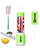 Juicer Cup 6 Blades Portable blender Personal Household Rechargeable Fruit Mixer with Powerful Motor, Electric Food Mixing Machine with Magnetic Secure Switch,USB Charger&Barker For Travel 480ML-Green