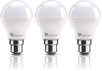SYSKA PAG SRL Base B22 9-Watt LED Bulb (Pack of 3)
