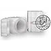 CoinSafe Square Half Dollar Coin Tube(Qty=5 Tubes), White