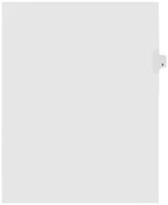 Kleer-Fax Letter Size Individually Numbered 1/25th Cut Side Tab Index Dividers, 25 Sheets per Pack, White, Number 8 (91008)
