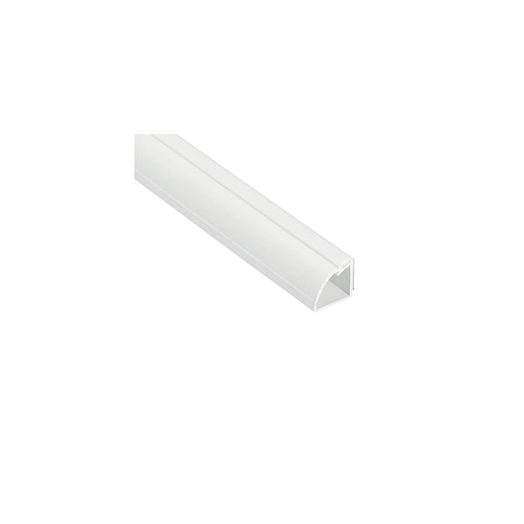 DLine 1M22QSW Quadrant Cable Trunking Popular Floor Trim Alternative 1 Meter Length White