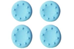 Neuvikter 4 Pcs for PS4 PS3 PS2 Xbox 360 ONE Controller Rubber Silicone Cap Thumbstick Thumb Stick X Cover Case Skin Joystick Grip Grips (Light Blue)