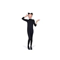 Black Cat Costume, Girls Cat Leotard with Tail, Kids