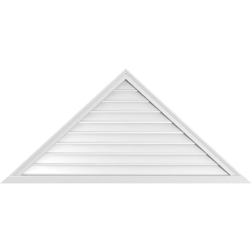 64"W x 29-3/8"H Triangle Surface Mount Signature Urethane Gable Vent 11/12 Pitc…