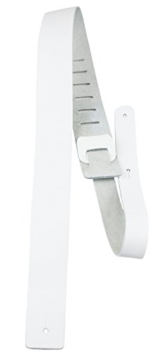 Perris Leathers B20-2182 2-Inch White Plain Leather Guitar Strap