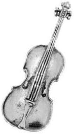 Pewter Pin Badge Music Cello