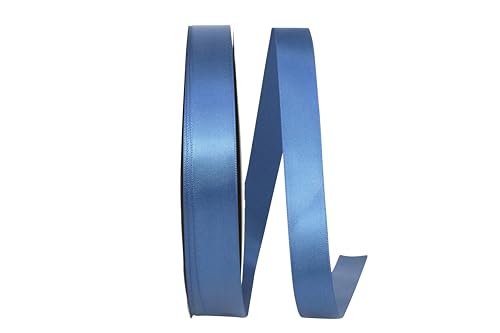 Reliant Ribbon Single Face Sfs Satin Ribbon, 7/8 Inch X 100 Yards, Light Navy