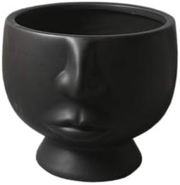 Face Planter - Matte White Face Flower Pot Human Head Home Decorative Vase Flower Succulents Pot Planters Large Mouth Vase Potted Plants Pots