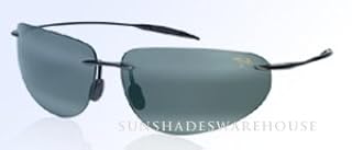 New Maui Jim Backyards 424 02 Sunglasses Gloss Black Neutral