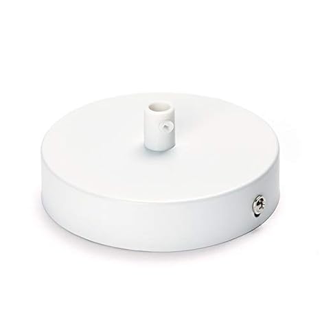 Deckenbaldachin Lampenbaldachin Metall 100x25mm, weiß | inkl. Klemmnippel aus Metall weiss Baldachin Rosette