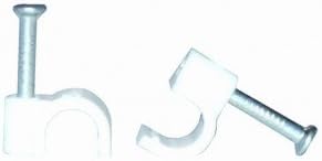 Voltman VOM512205 Box of 20 Cable Clips Diameter 5 mm White