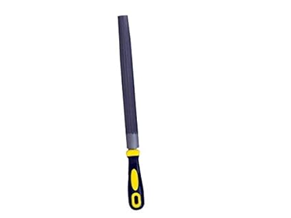 Jon Bhandari Tools Half Round File Bastard with PVC Handle- 6 inch