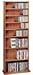 Leslie Dame CDV-500CHY High Capacity Oak Veneer Multimedia Storage Rack, Cherry