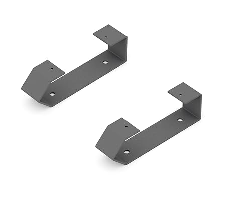 Alberts 861377 Regalträger Pia Regalhalter in mehreren wahlweise in verschiedenen Trendfarben-Regalwinkel als ein Paar oder einzeln, Eisenglimmer, Größe 60 x 205 x 45 mm