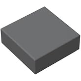 TTEHGB TOY Classic Building Bricks Tile 1 x 1 100 Piece, Compatible with Parts 3070, Creative Play Set - 100% Compatible with and All Major Brick Brands(Colour:Dark Grey)