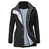 FISOUL Raincoats Waterproof Lightweight Rain Jacket Active Outdoor Hooded Women's Trench Coats