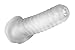 PerfectFit Brand Rocco(TM) Big Breeder(TM) Girth Extender Sleeve Open Ended Penis Sheath Enhancer with Exposed Head