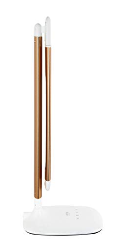 LED Desk Lamp, Flexible Gooseneck Table Lamp, 5 Color Temperatures with 7 Brightness Levels, Touch Control, Memory Function, 8.5W, Gold