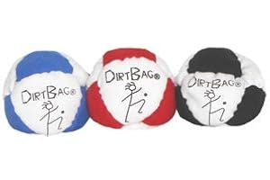 DIRTBAG Classic Footbag 3 Pack, Handmade, Pro-Grade Durability, Original Design, Machine Washable