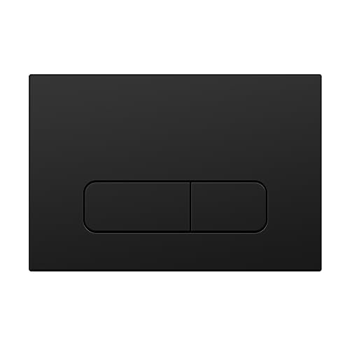 Wunderbad Drückerplatte Kompatibel Mit Geberit Duofix Sigma/Delta/Basic, Betätigungsplatte Für 2-Mengen-Spülung (Schwarz Matt)