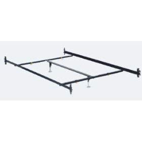 Hollywood Bed Frames Hook in Bed Rail with Center Support/Crossarms/2 Legs/Adjustable Glides, 82-Inch, Queen/Eastern King