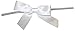 Reliant Ribbon 5171-03003-2X1 Satin Twist Tie Bows - Small Bows, 5/8 Inch X 100 Pieces, White primary