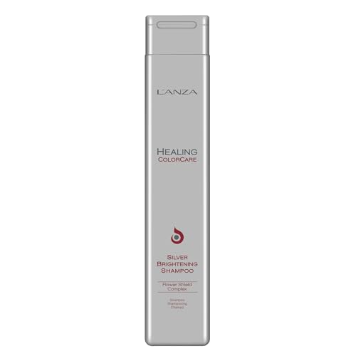 L’ANZA Healing ColorCare Silver Brightening Shampoo, for Silver, Gray, White, Blonde & Highlighted Hair, Boosts Shine and Brightness while Healing, Controls Unwanted Warm Tones (10.1 Fl Oz)