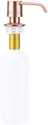 Brienza by Italia, 81002-AC, Fontaine by Italia, Deck-Mounted Soap Dispenser with Straight Nozzle Refillable from Above Counter, 6.5 Fluid Ounce Capacity Bottle in Antique Copper