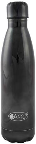 Apple PET Steel Water Bottle, 550 ml, Black