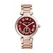 Michael Kors Skylar Red Dial Rose Gold Steel Ladies Watch MK6086