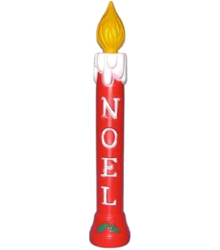 Amazon.com: Noel Christmas Blow Mold Plastic Nostalgic Candle Light Up