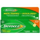 Berocca Effervescent Tablets, Orange, 10 Count (Pack 2)