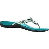 Vionic Karina Womens Toe-post Supportive Sandal Teal Snake - 9 Medium
