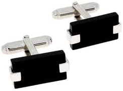 Genuine Luxurious Onyx Sterling Silver Cufflinks