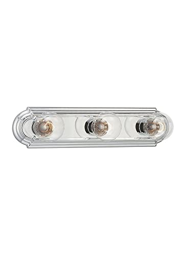 Generation Lighting 3-Light De-Lovely Traditional Bath Fixture Wall Lamp Chrome…