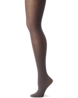 Silk Reflections Women's Hanes Matte Opaque Tights with Control Top, Grey, Small
