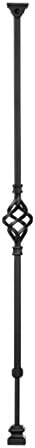 Carolina Stair Supply ISBAS-B Basket Adjustable Baluster, Flat Black