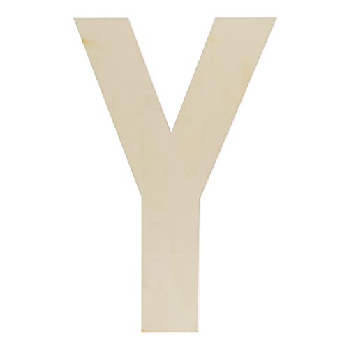 Wooden Letters 12 Inch, Big Wooden Letter Y Shapes Cutouts Blank Unfinished Large Wood Alphabet Letters for DIY Crafts Wall Decor Painting Wedding Birthday Party Decoration Room Home Decorations