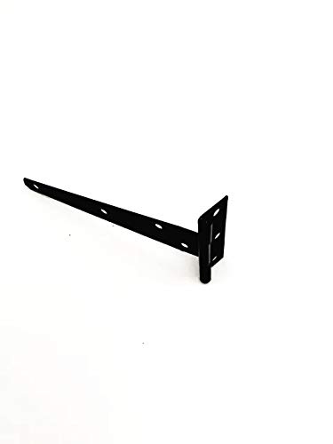 T-Strap Shed Hinge,Plainmarsh Gate Strap Heavy Duty Hinge Door Barn Gates Hinges Black Wrought Hardware Iron Rustproof (6 inch, 4 Pack) - Thumbnail 3