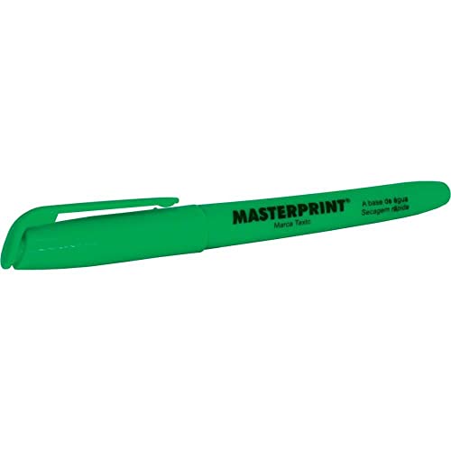 Caneta Marca Texto, Masterprint, Verde, Caixa com 12
