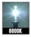 D2R 8000K HID Xenon Headlight Replacement Bulbs 35W High And Low Beam ZRSJ Car Headlights - Pack of 2 (8000k, D2R)