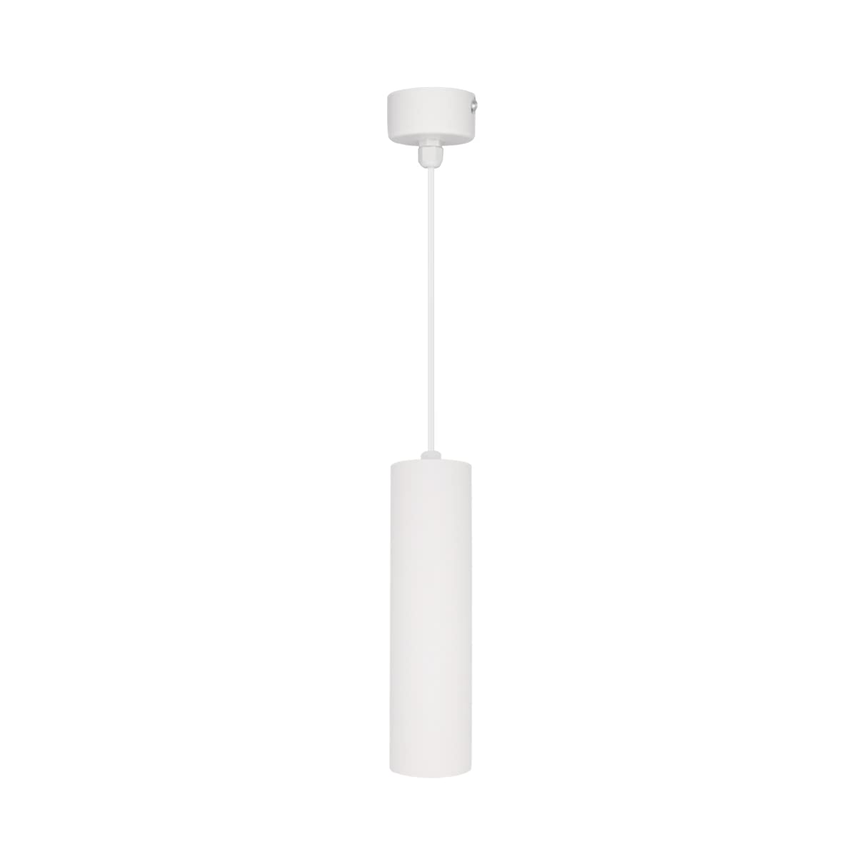 Eurekaled SOSPENS-30CM-BIANCO White Cylinder Pendant Light (30 cm) with GU10 Fitting