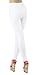 D&K Monarchy Women's Plus Size Seamless Full Length Thick Leggings, White, S/M (0-10)