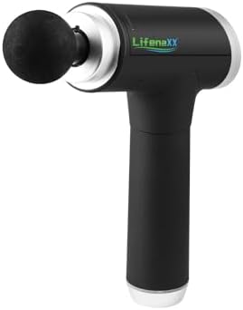 Muskel-Massagegerät kompakt LX-013 - Massagepistole, Tiefen Massage, Vibrationsmassagepistole, Verschiedene Geschwindigkeiten, 5 Massageköpfe, Fitnessstudio