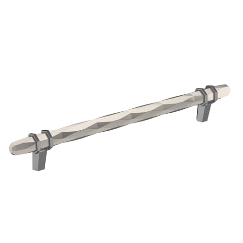Amerock | Cabinet Pull | Satin Nickel/Black Chrome