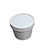 MT Products White Paper Soup Cups with Vented Paper Lids 8 oz. - Disposable Ice Cream Cups - Pack of 20