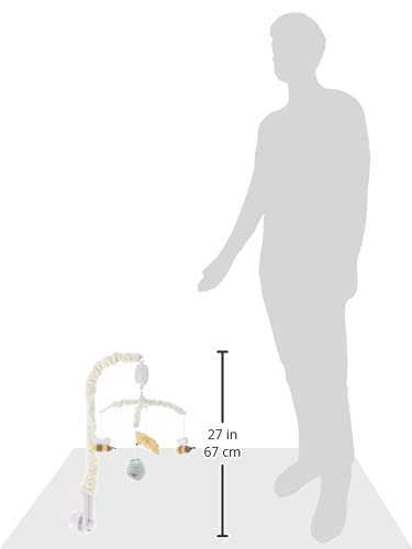 Disney Winnie The Pooh Classic Pooh Ivory, Sage, Butter Musical Mobile with Hunny Pot and Bees, Ivory, Sage, Butter, Brown