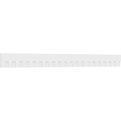 7"H x 1"P x 89 1/2"L Elizabeth Architectural Grade PVC Dentil Trim w/Backplate…