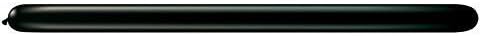 Qualatex 43937 260QONYX BLACK 100CT Modelling or Twisting Balloons, 260Q ONYX BLACK 100CT