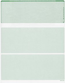 2500 Blank Security Check Paper Checks on Top